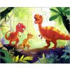 Dětské puzzle dinosauři v džungli 20 dílků ilustrace