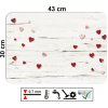 Plastové valentýnské prostírání 43 x 30 cm s motivem srdcí