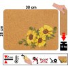 Korkové prostírání na stůl s potiskem žlutých květů – rozměr 38 x 28 cm, ekologický výrobek