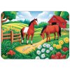 Dětské prostírání na stůl s motivem koní na farmě