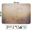 Hladké PVC prostírání s designem oprýskaného kamene v odstínech béžové a hnědé, rozměr 43 x 30 cm, snadno omyvatelné