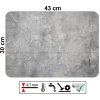 Hladké PVC prostírání s realistickým designem šedého kamene, rozměr 43 x 30 cm, snadno omyvatelné