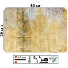 Hladké PVC prostírání s designem rezavého kovu a opotřebovaného betonu, rozměr 43 x 30 cm, snadno omyvatelné