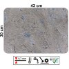 Hladké PVC prostírání s motivem šedého kamene, odolné proti poškození, rozměr 43 x 30 cm