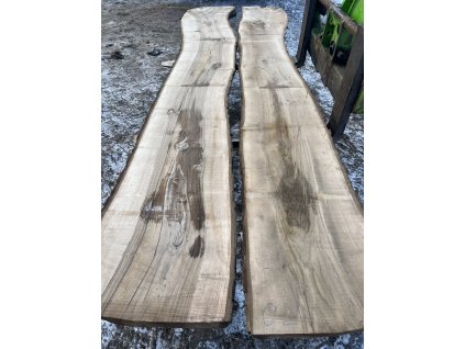 Masivní ořechová fošna 3600 mm – originál pro stoly a epoxid