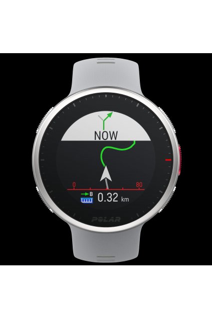 Polar Vantage V2 front grey lime Route Guidance Komoot