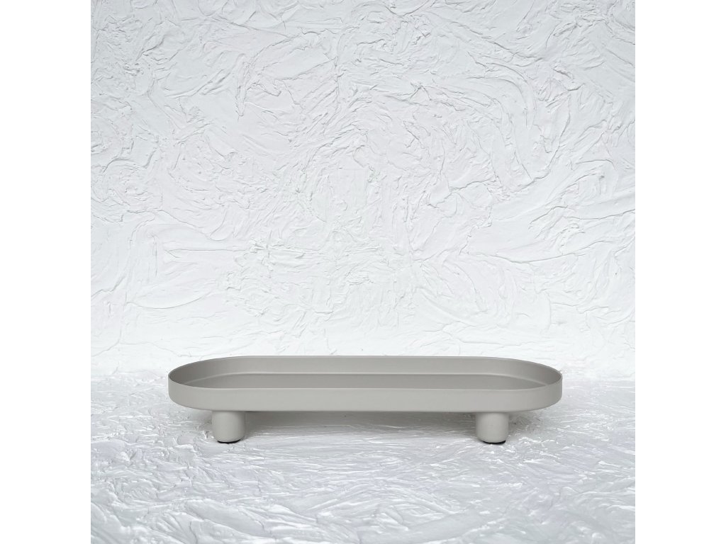 Kovový tácek - béžový