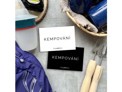 Kempování - nálepka na organizaci