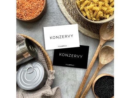 Konzervy - nálepka na organizaci