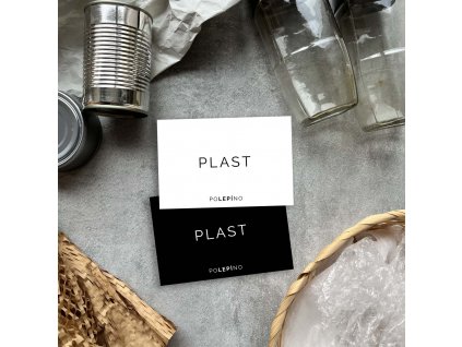 Plast - nálepka na organizaci