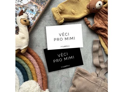 Věci pro mimi - nálepka na organizaci