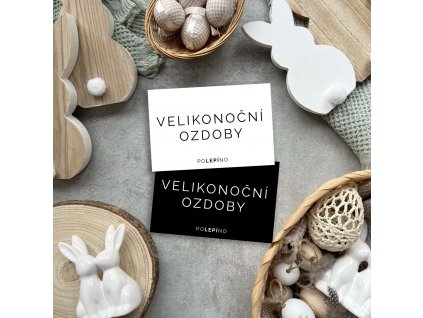 Velikonoční ozdoby - nálepka na organizaci