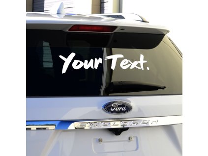 CUSTOM TRANSFER STICKER TEXT REAR WINDOW
