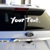 CUSTOM TRANSFER STICKER TEXT REAR WINDOW