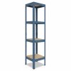 modrý kovový regál 40x40