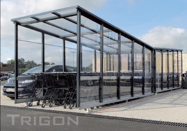 Přístřešek nákupních vozíků Trigon