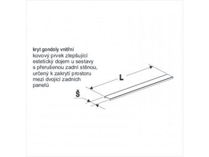 Krycí lišta gondoly 80/1250 vnitřní