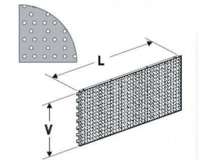Zadní panel 1000/200 děrovaný S