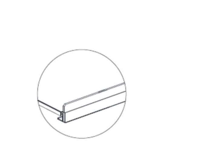 Čelní opěra nízká 1330 mm plast bílý