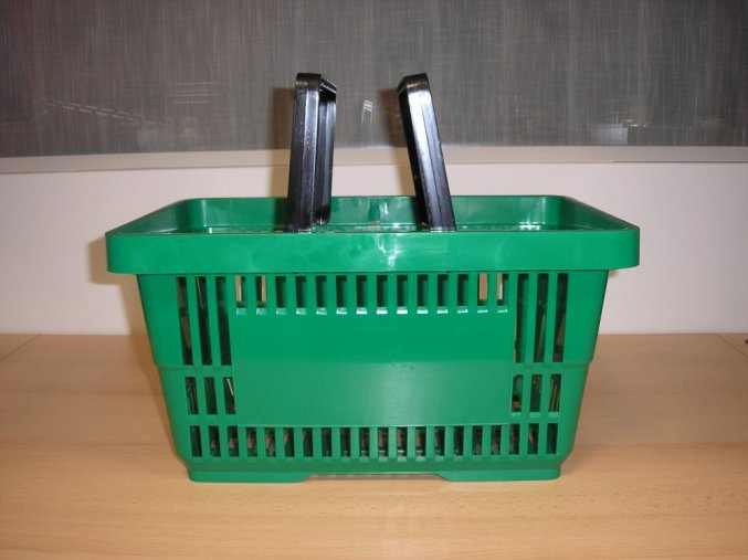 Nákupní košík plastový - 20 l, zelený