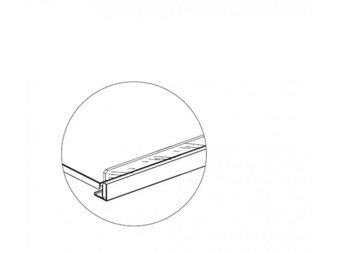 Čelní opěra nízká 625 mm plexisklo