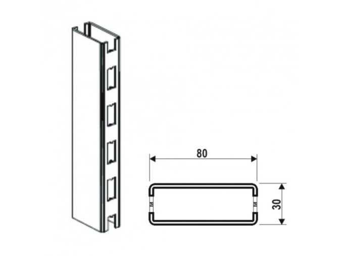 Stojina 80x30 / 2100 mm