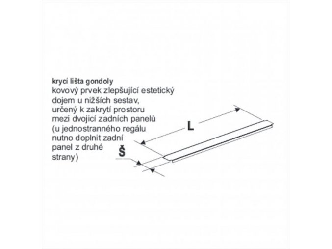 Krycí lišta gondoly 80/625