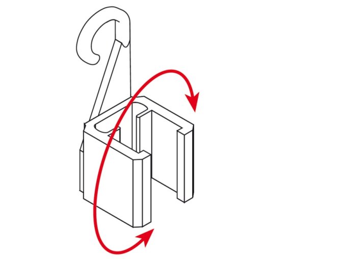 Závěsný háček pohyblivý dlouhý ( pár )