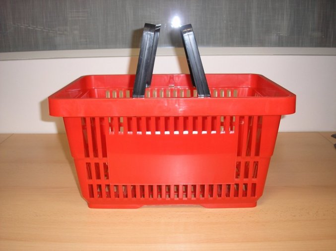 Nákupní košík plastový - 20 l, červený