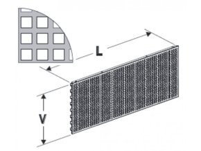 Zadní panel 625/400 děrovaný D