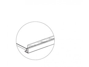 Čelní opěra nízká 625 mm plexisklo