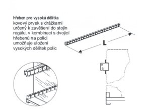 Hřeben pro vysoká dělítka 1000