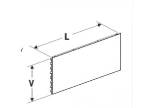 Zadní panel 90st. koutový 400 plný