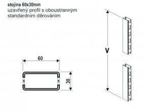 Stojina 60x30 / 2400 mm