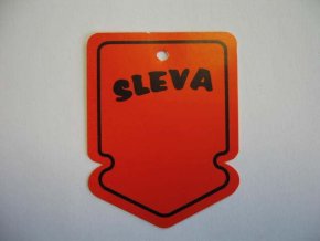 Visačky ŠIPKA červená SLEVA