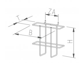 Držák na prospekty A5 do děrované stěny