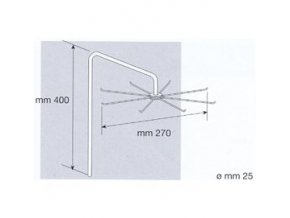 Rameno otočné háčky, průměr 270mm