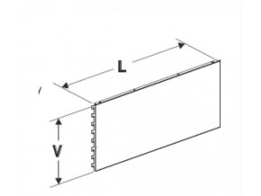 Zadní panel 90st. koutový 200 plný