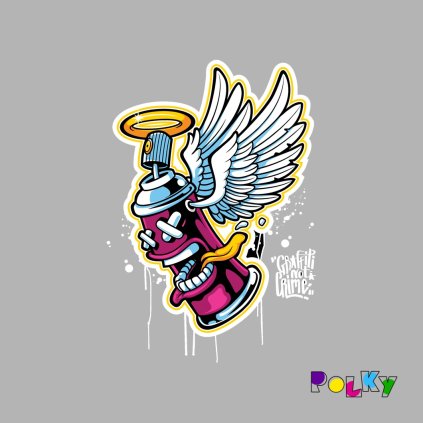 Andělský graffiti spej bílé L 22x28 web
