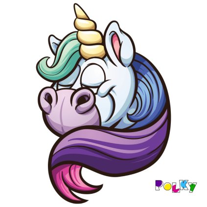 Hlava spícího jenorožce 16x23 web