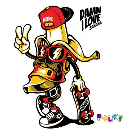 Rebel banán se skatem 15 x 19 web