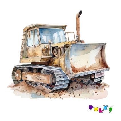 akvarelový pásový bagr s radlicí web