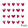 20ks červených srdcí cca 3x3 web