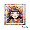anime holka v barevných bublinách S 9,5x10,5 web
