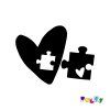 srdce s puzzle černá M 16x22cm web