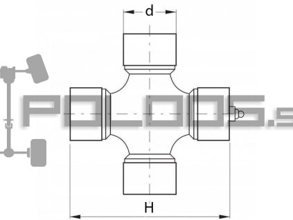 Kardanový kríž Universal Joint type 2 1S