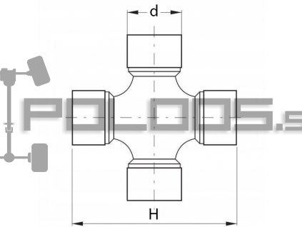 Kardanový kríž Universal Joint type 2 N