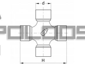 Kardanový kríž Universal Joint type 2