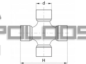 Kardanový kríž Universal Joint type 2 N