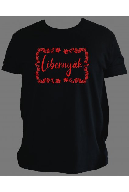 lLIBERNYÁK FÉRFI FEKETE PIROS MINTA